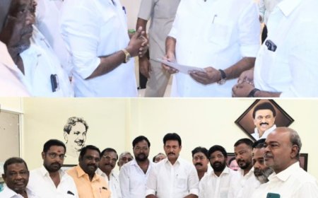 காந்தி மார்க்கெட் பிரச்சனை : அமைச்சருடன் காந்தி மார்க்கெட் அனைத்து வியாபார சங்கங்களின் கூட்டமைப்பு நிர்வாகிகள் சந்திப்பு